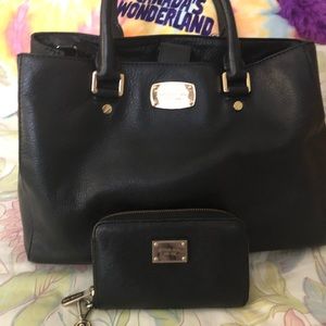 MK leather black bag